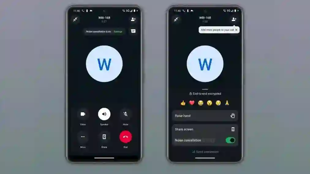 WhatsApp noise cancellation feature voice call update